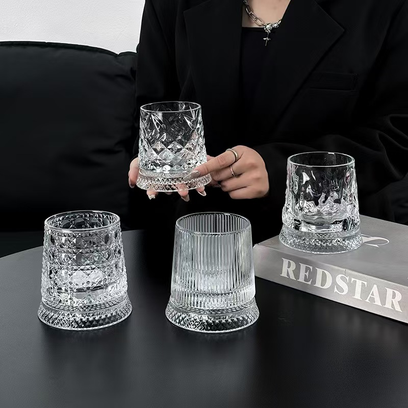 Premium Whiskey Spinning Glass-1